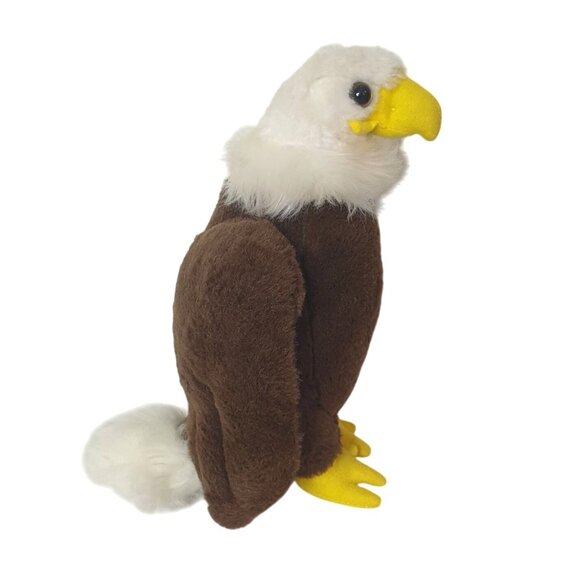 Giftable World American Bald Eagle 12.5" Plush Soft Brown White Wild Birds Toy - Picture 7 of 8